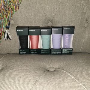Starbucks Keychain Bundle green, pink lemonade, mint, lilac and icy white